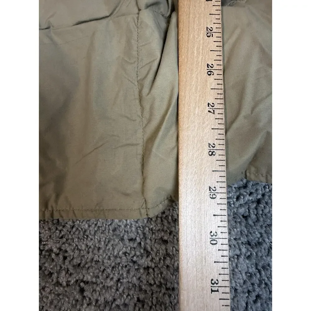 Vintage Woolrich Jacket Mens L Beige Down Puffer Collared Insulated Snap Pockets